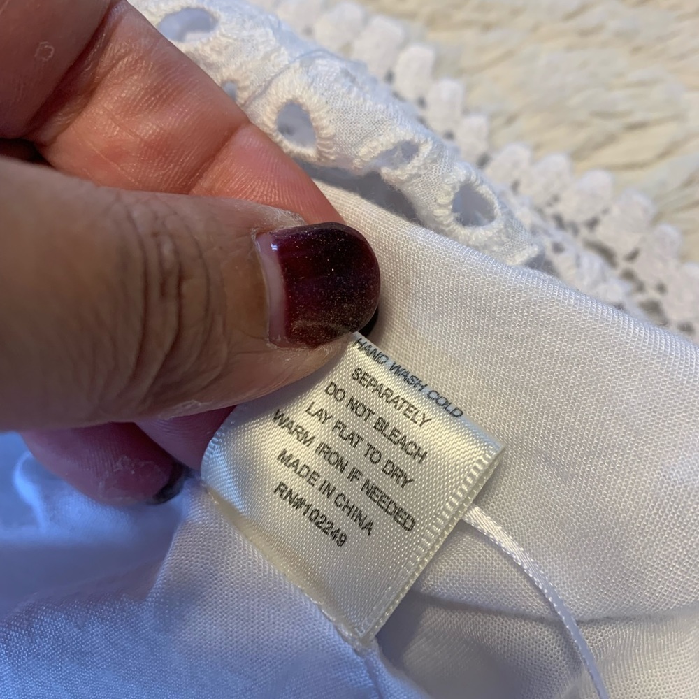 Skies Are Blue Lace‎ Top 100% cotton - Picture 6 of 10